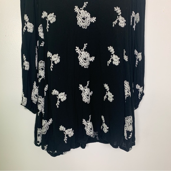 Free People Emma Dress Flare Crinkled Gauze Floral Keyhole Back - Picture 6 of 10